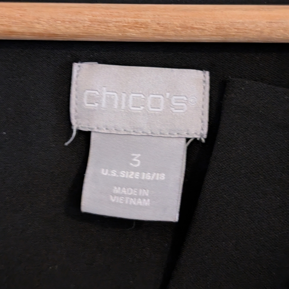 Chicos Long Sleeve Collarless Shirt Dress - Picture 2 of 15